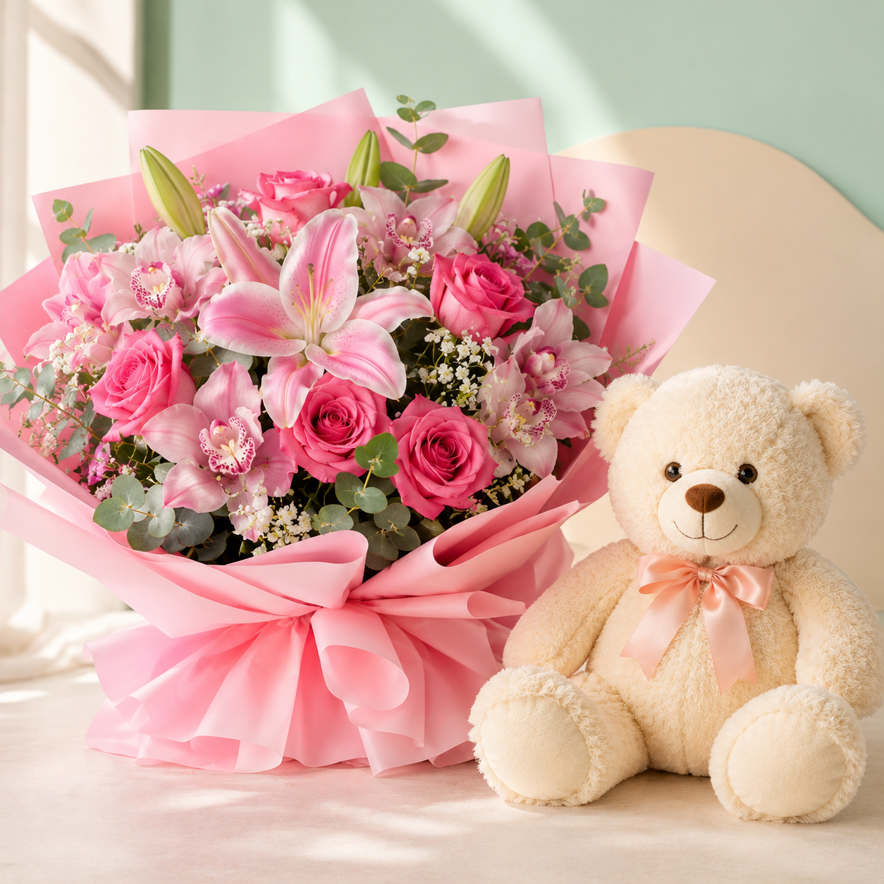Flowers and Teddy Combos