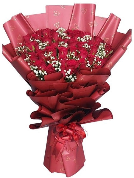 30 red roses bouquet